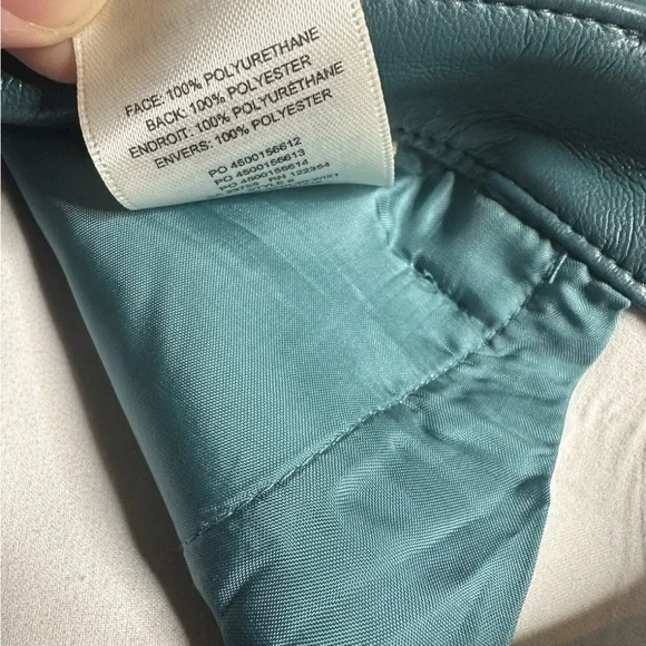 Wilfred The Melina Vegan Leather Green High Rise Straight Pants - Picture 7 of 7